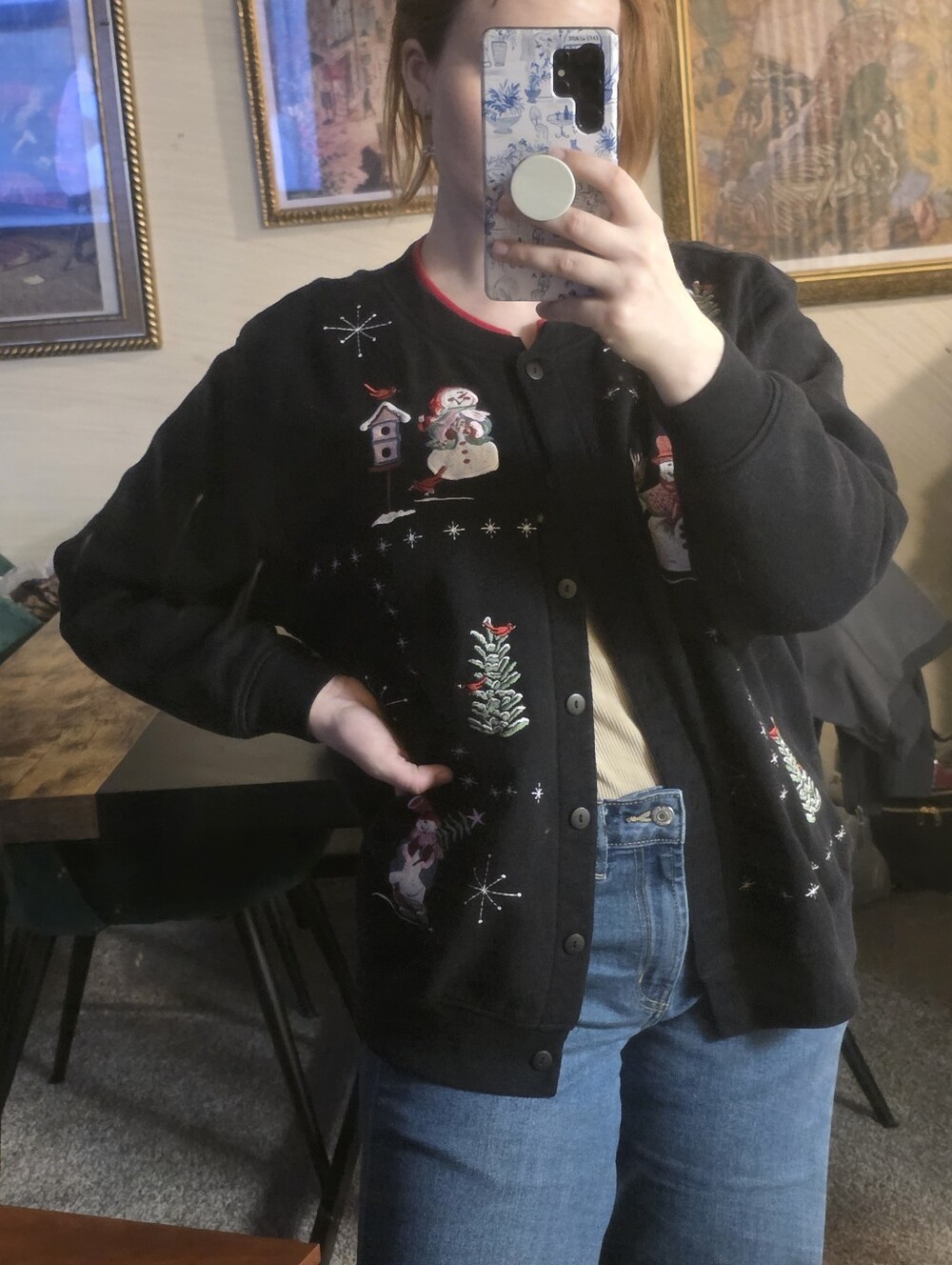 C.C. Hughes Embroidered Holiday Sweater